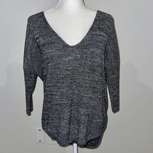 EXPRESS V-Neck, half sleeve sweater - gray (xs)